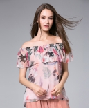 Flowers Printed silk georgette top